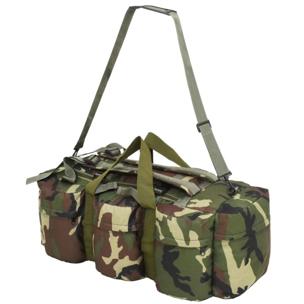 Bolso de lona estilo militar 3-en-1 90 L camuflaje