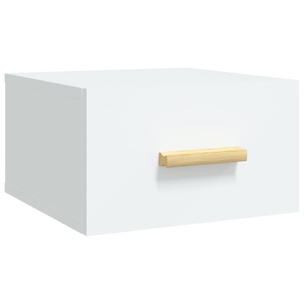 Mesitas de noche de pared 2 uds blanco 35x35x20 cm