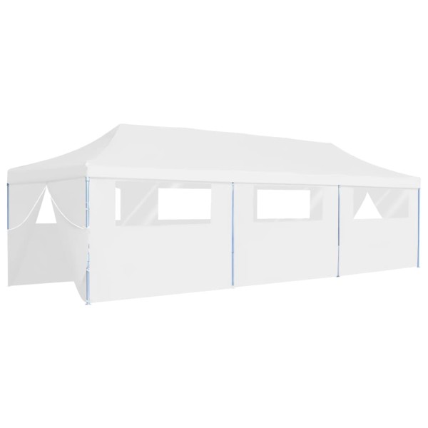 Carpa de fiestas pop-up plegable con 8 paredes blanco 3x9 m