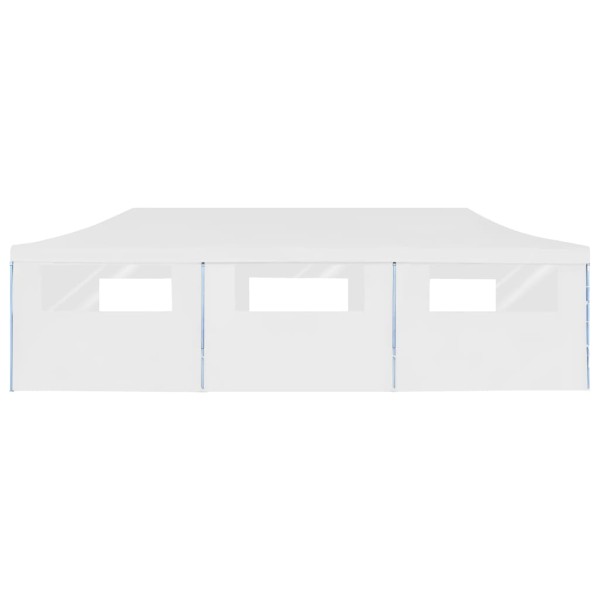 Carpa de fiestas pop-up plegable con 8 paredes blanco 3x9 m