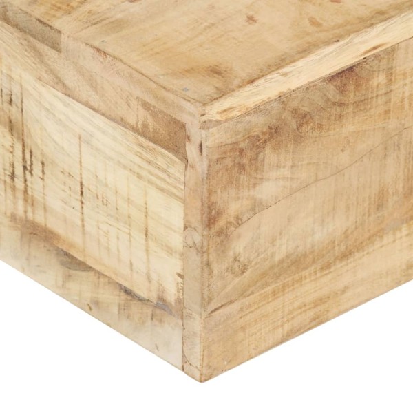 Mesa de centro de madera maciza de mango 80x80x28 cm