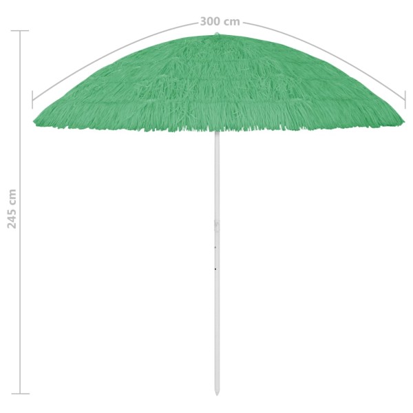 Sombrilla de playa Hawaii verde 300 cm