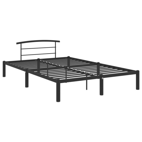 Estructura de cama de metal negro 140x200 cm