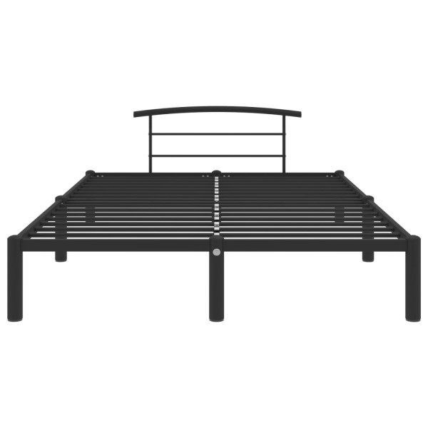 Estructura de cama de metal negro 140x200 cm