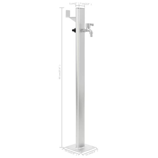 Columna de agua para jardín aluminio 95 cm