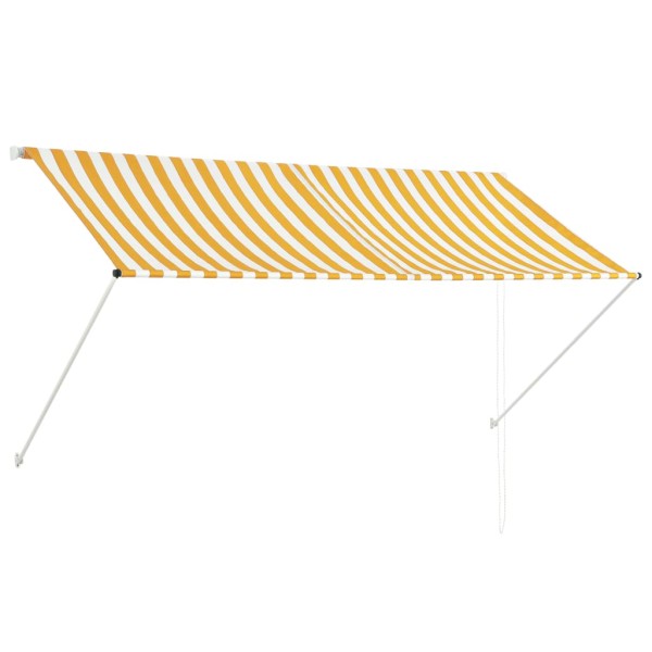 Toldo retráctil 250x150 cm amarillo y blanco