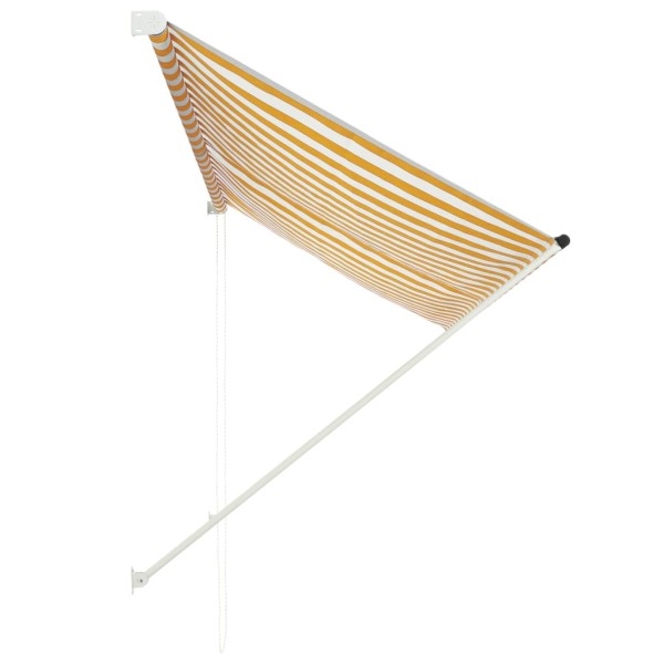 Toldo retráctil 250x150 cm amarillo y blanco