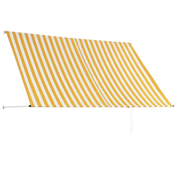 Toldo retráctil 250x150 cm amarillo y blanco