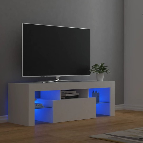 Mueble para TV con luces LED blanco 120x35x40 cm