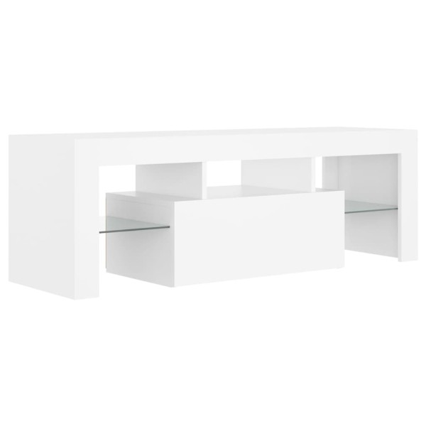 Mueble para TV con luces LED blanco 120x35x40 cm