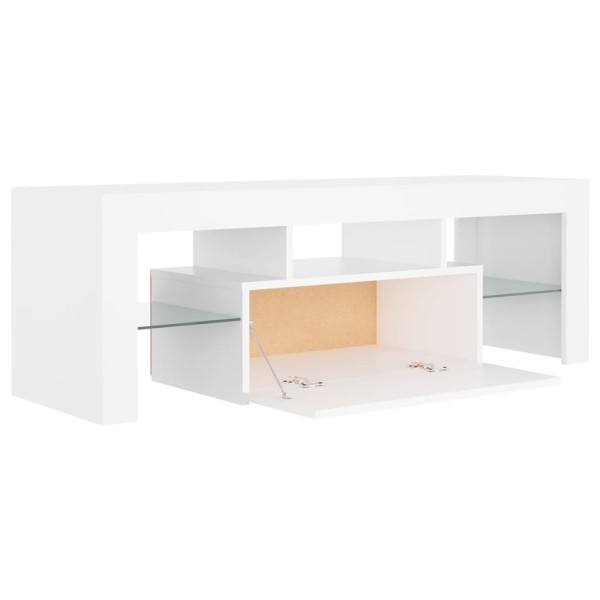 Mueble para TV con luces LED blanco 120x35x40 cm