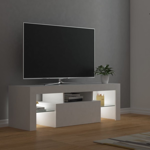 Mueble para TV con luces LED blanco 120x35x40 cm