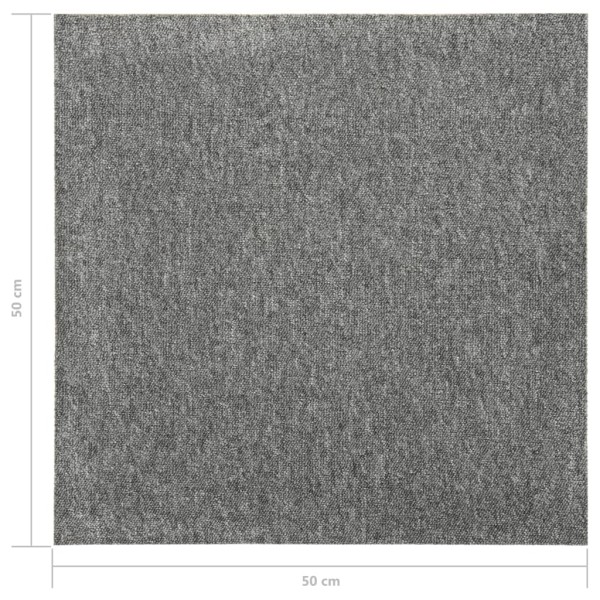 Baldosas de suelo de moqueta 20 uds 5 m² 50x50 cm gris