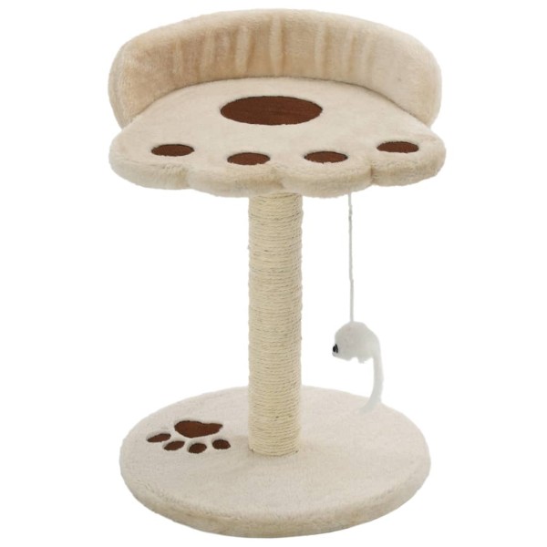 Rascador para gatos con poste de sisal 40 cm beige y marrón