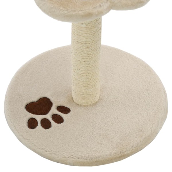 Rascador para gatos con poste de sisal 40 cm beige y marrón