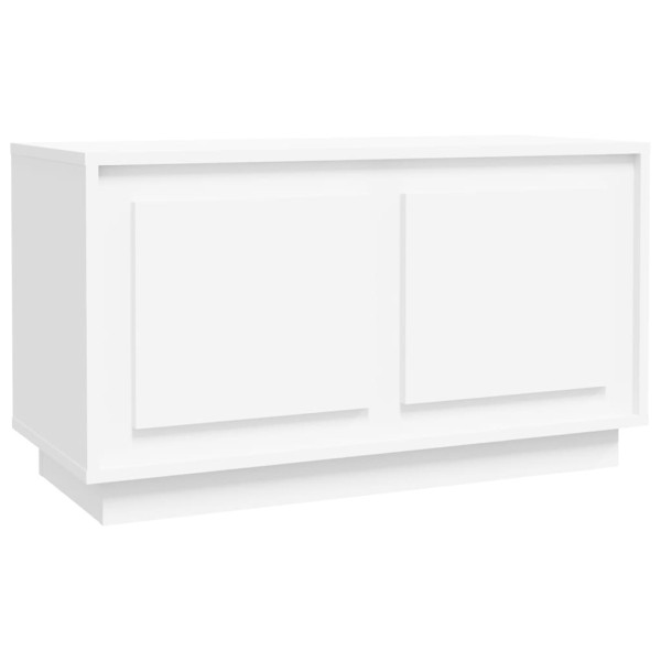 Mueble de TV madera contrachapada blanco 80x35x45 cm