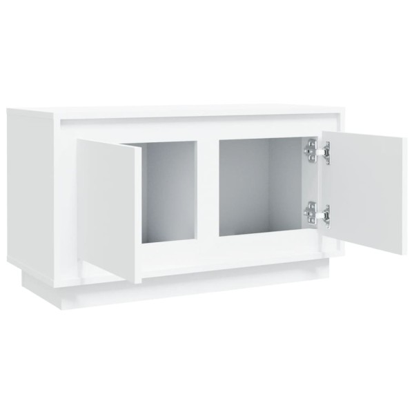 Mueble de TV madera contrachapada blanco 80x35x45 cm