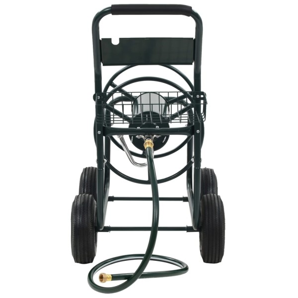 Carrito de manguera para jardín conector de 1/2" acero 75 m