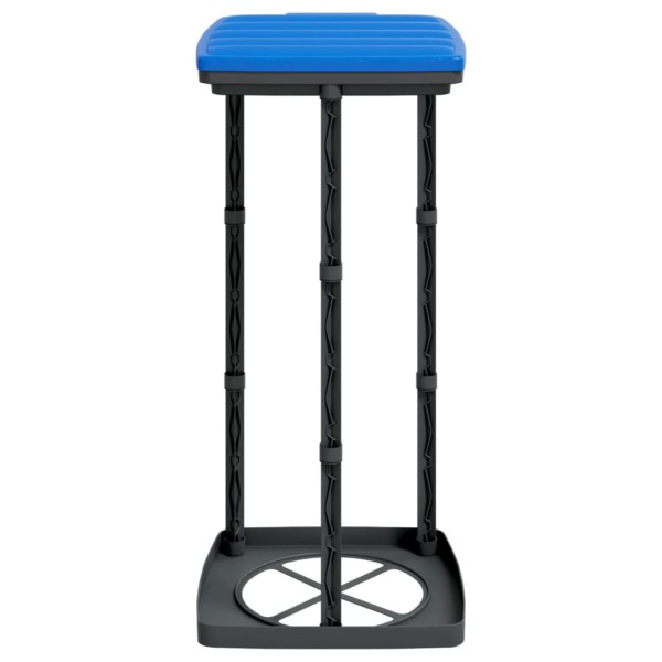 Soportes para bolsas de basura 2 uds PP negro y azul 60 L