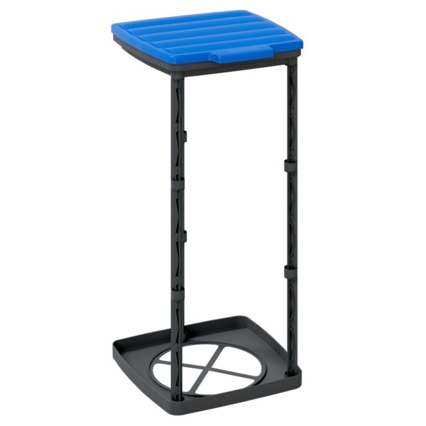 Soportes para bolsas de basura 2 uds PP negro y azul 60 L