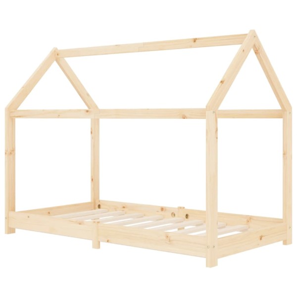 Estructura de cama infantil de madera maciza de pino 80x160 cm