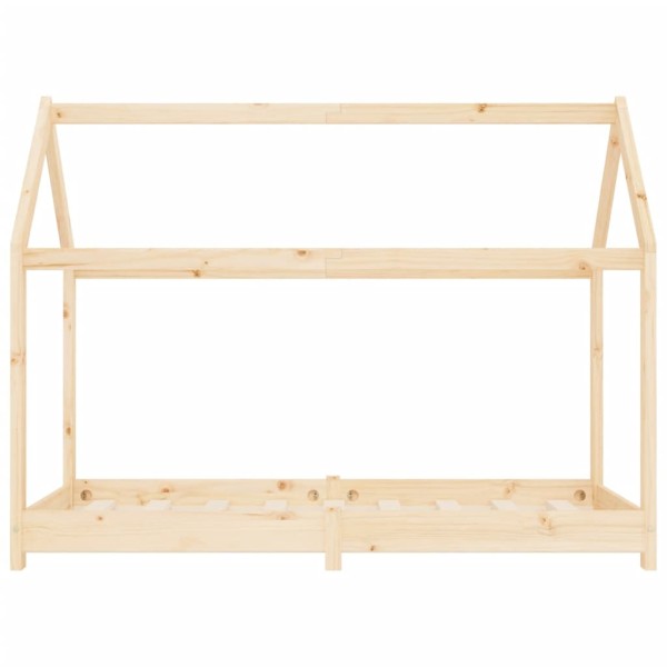 Estructura de cama infantil de madera maciza de pino 80x160 cm