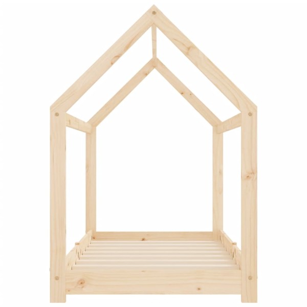 Estructura de cama infantil de madera maciza de pino 80x160 cm