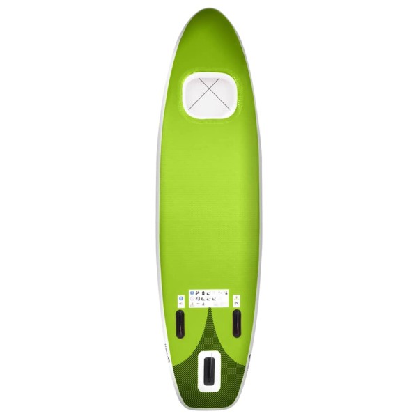 Set de tabla de paddle surf hinchable verde 360x81x10 cm