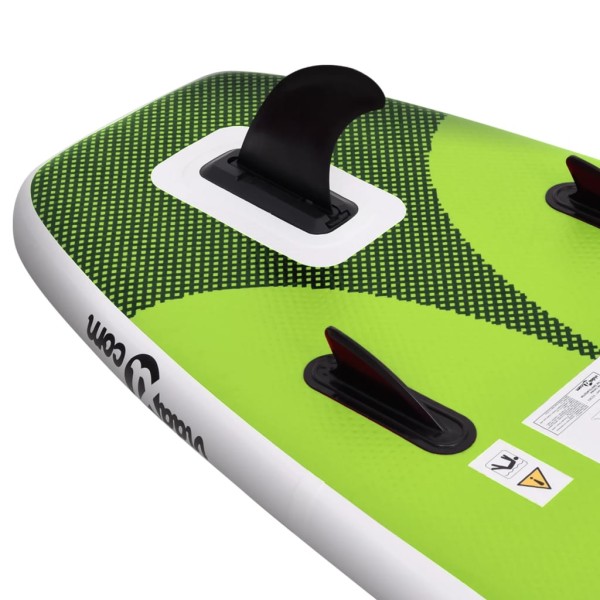 Set de tabla de paddle surf hinchable verde 360x81x10 cm