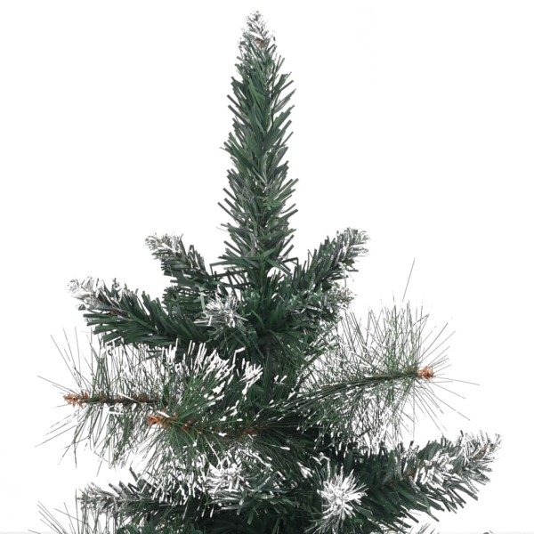 Árbol Navidad artificial con soporte PVC verde y blanco 60 cm