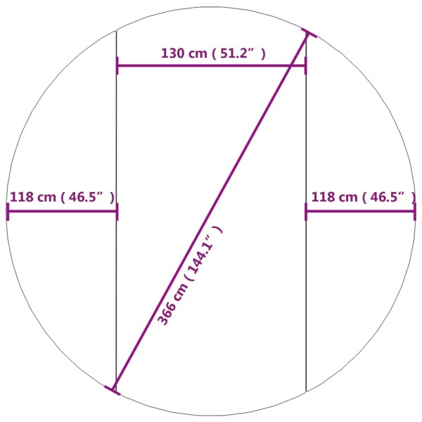 Tapiz de suelo piscina geotextil de poliéster gris claro Ø366cm