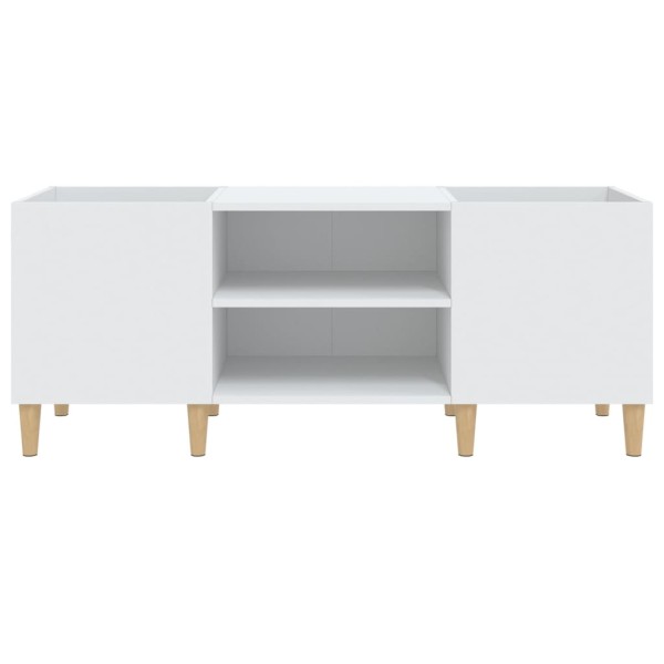 Mueble para discos madera contrachapada blanco 121x38x48 cm