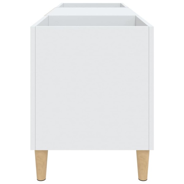 Mueble para discos madera contrachapada blanco 121x38x48 cm