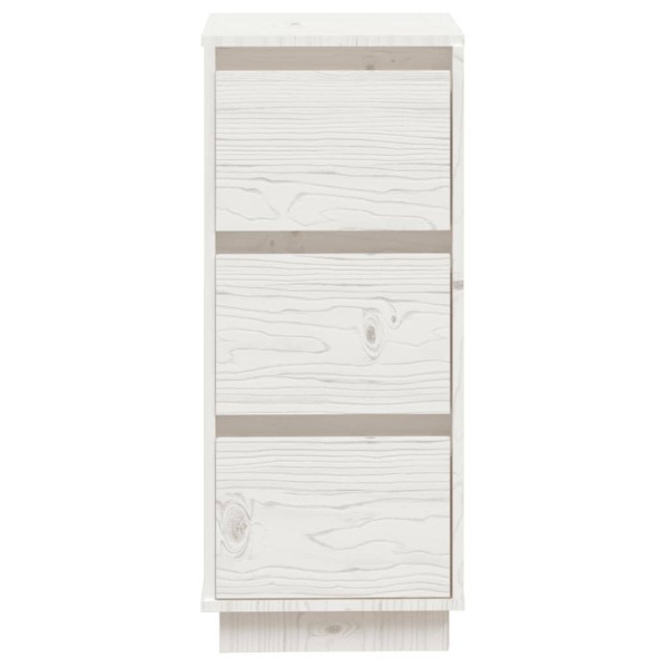 Aparador 2 uds madera maciza de pino blanco 32x34x75 cm