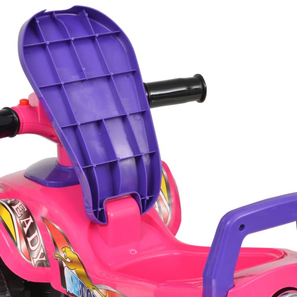 Quad ATV correpasillos infantil con sonidos y luces rosa morado