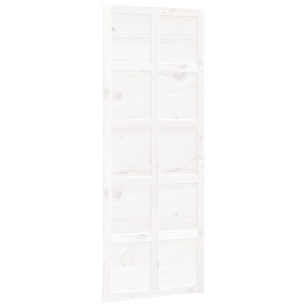 Puerta de granero madera maciza pino blanca 80x1,8x214 cm