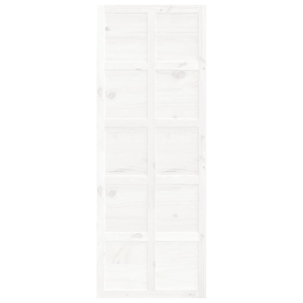 Puerta de granero madera maciza pino blanca 80x1,8x214 cm