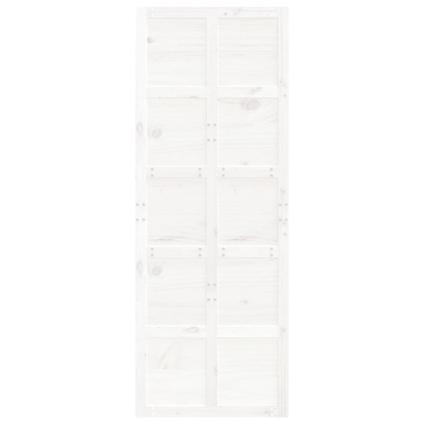 Puerta de granero madera maciza pino blanca 80x1,8x214 cm