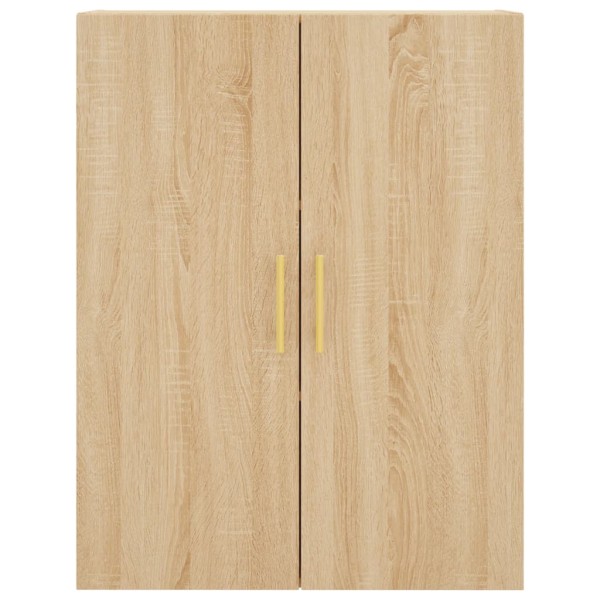 Aparador alto madera contrachapada color roble 69,5x34x180 cm