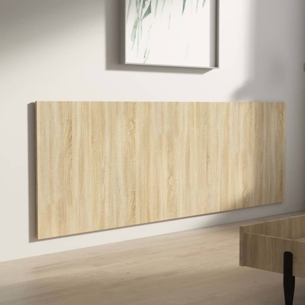 Cabecero pared madera contrachapada roble Sonoma 240x1,5x80cm