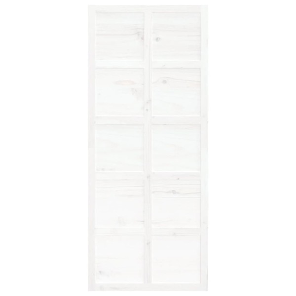 Puerta de granero madera maciza pino blanca 90x1,8x214 cm