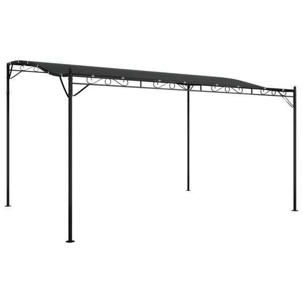 Toldo acero y tela gris antracita 4x3 m 180 g/m²