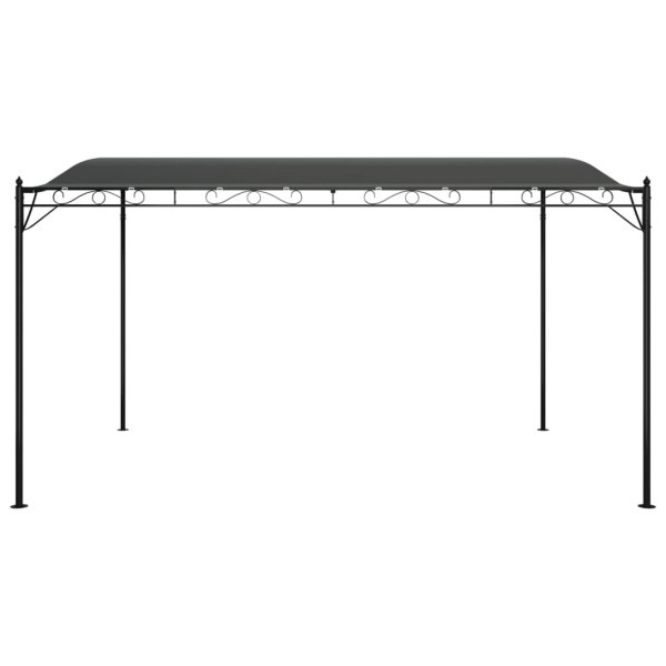 Toldo acero y tela gris antracita 4x3 m 180 g/m²