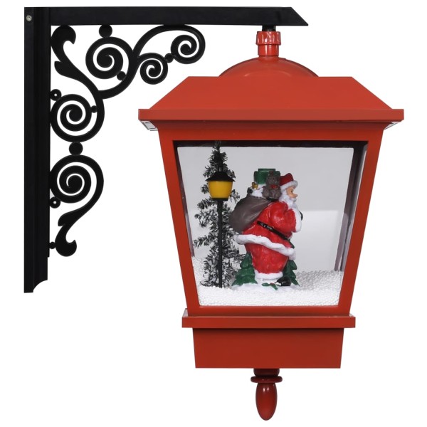 Lámpara de pared de Navidad LED y Papa Noel rojo 40x27x45 cm