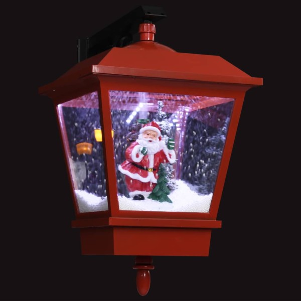 Lámpara de pared de Navidad LED y Papa Noel rojo 40x27x45 cm