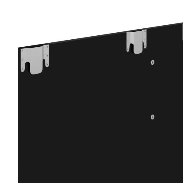 Mueble TV de pared contrachapado negro brillante 120x23,5x90 cm