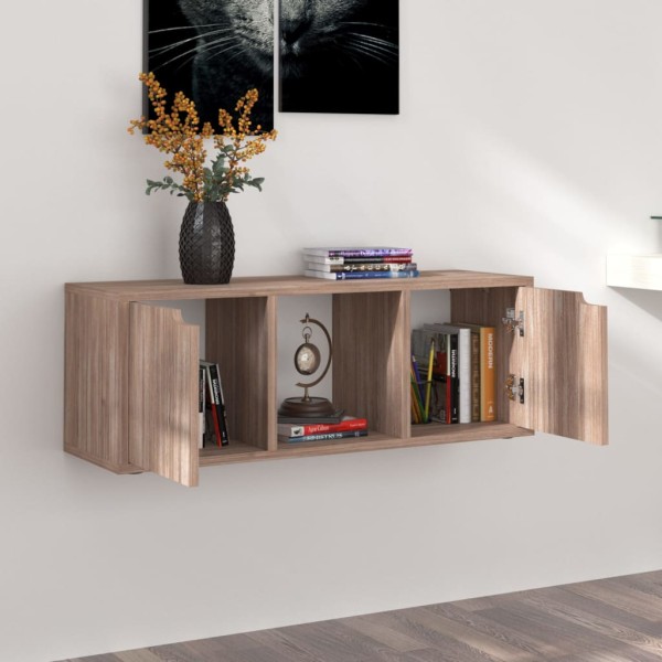 Mueble TV madera de ingeniería roble sonoma 88,5x27,5x30,5 cm