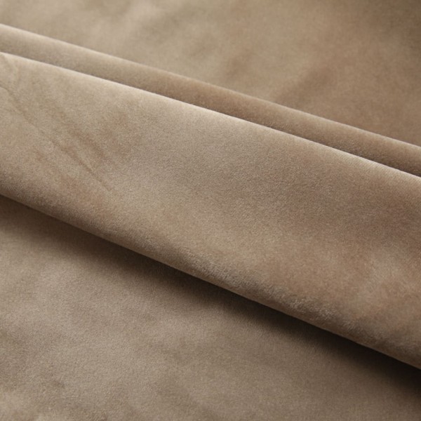 Cortina opaca con ganchos terciopelo beige 290x245 cm