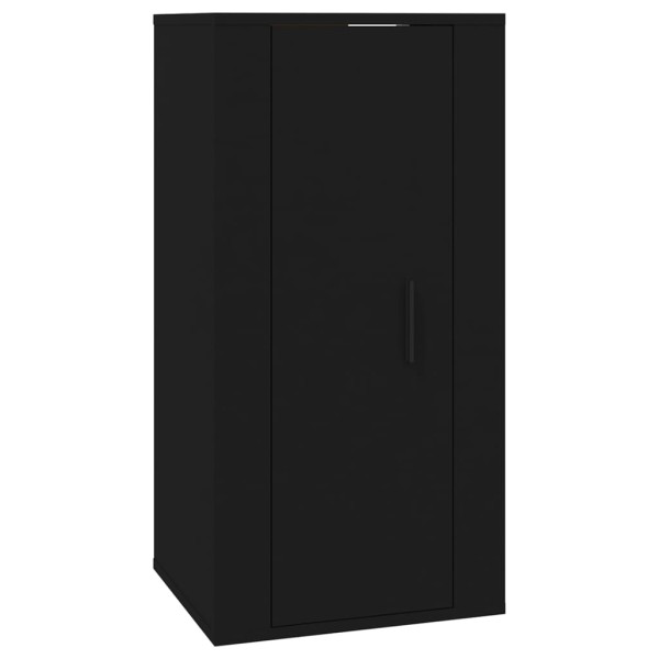 Mueble para TV de pared negro 40x34,5x80 cm