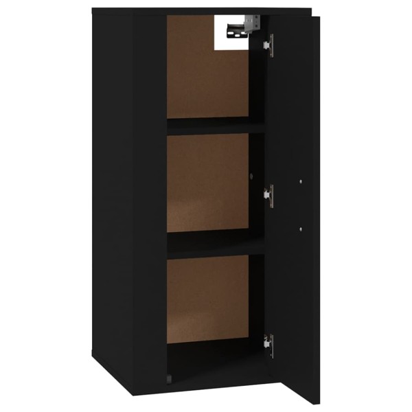 Mueble para TV de pared negro 40x34,5x80 cm